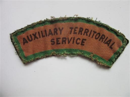 WW2 Auxiliary Territorial Service Printed Patch