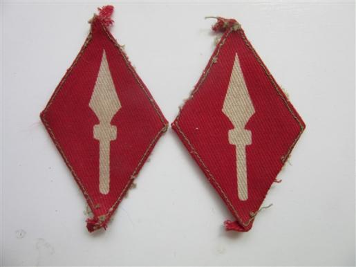Pair of British 1st Corps Patches