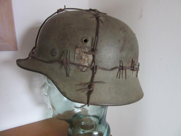 Army M40 Single Decal Helmet with Wire, Relic.