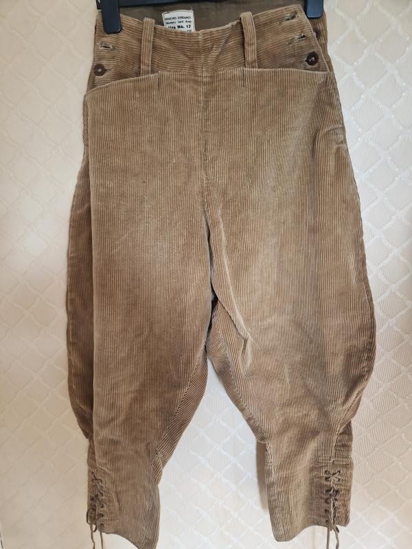 Womens Land Army Couduroy Breeches