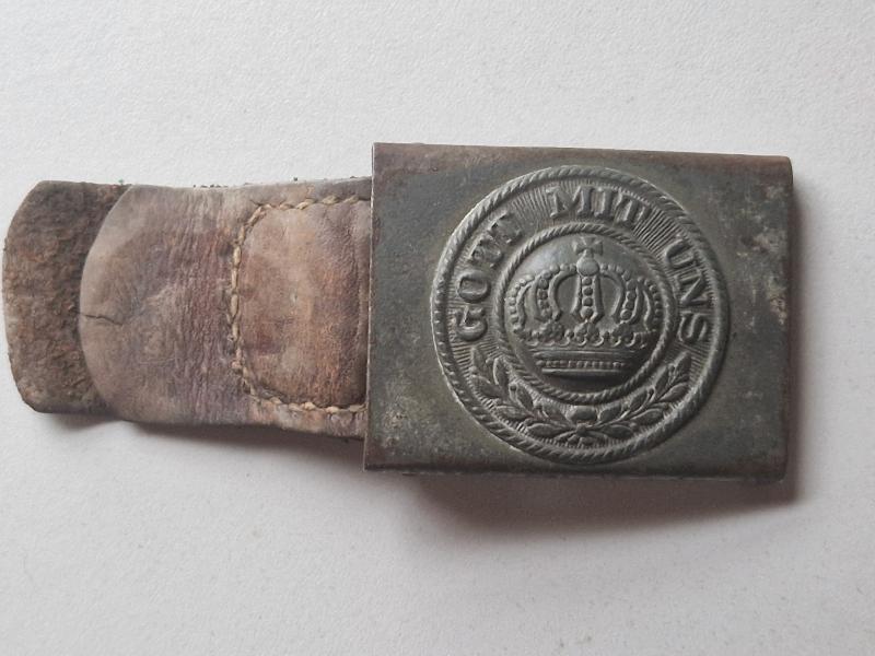 Imperial German Prussian Steel Buckle with Fob