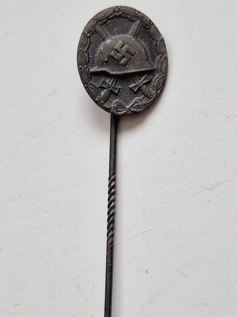 Silver Wound Badge Stick Pin