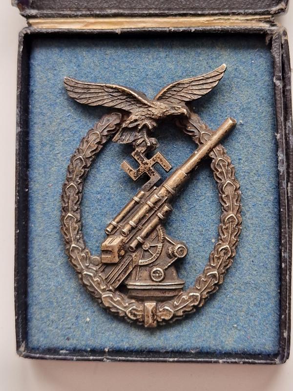 Luftwaffe Flak Badge Boxed Early Example
