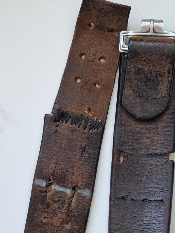 Damaged German Belt Leather