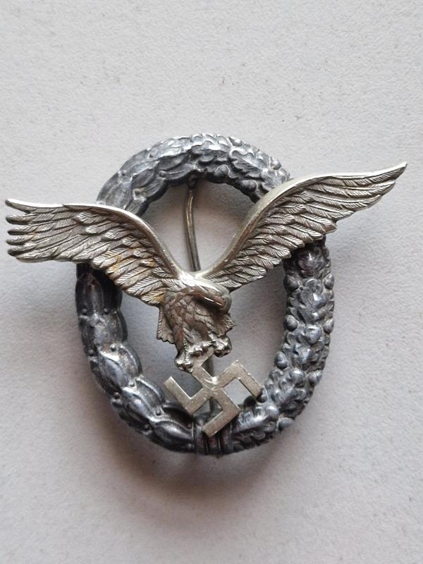 Luftwaffe Pilots Badge FLL Damaged