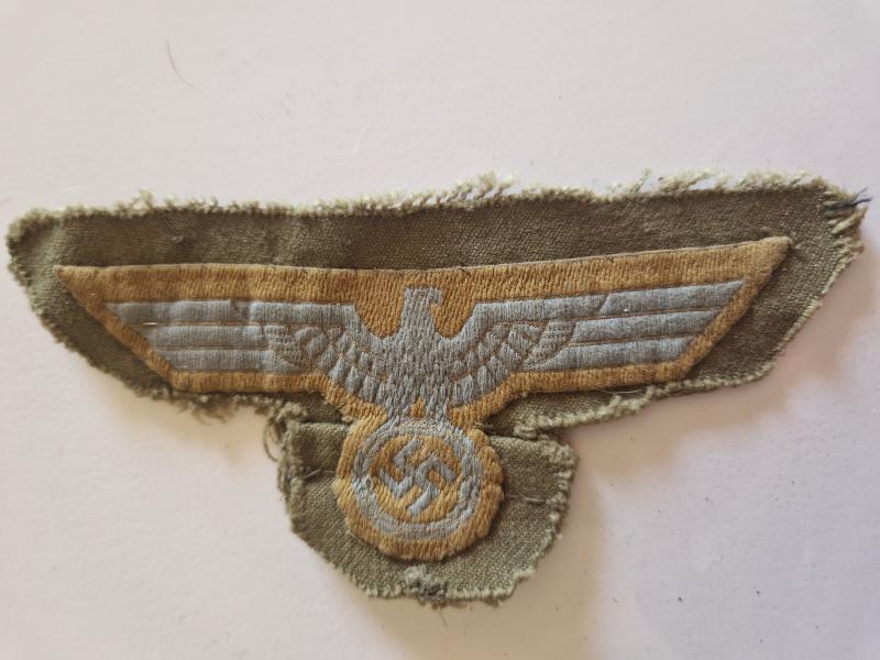 1st Pattern Africa DAK Breast Eagle on Section of Tunic