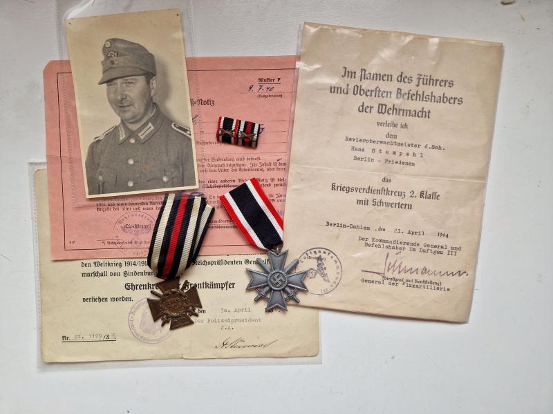 War Merit Cross With Swords 2nd Class Group