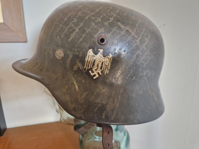 Army M35 X  Double Decal Camo Combat Helmet