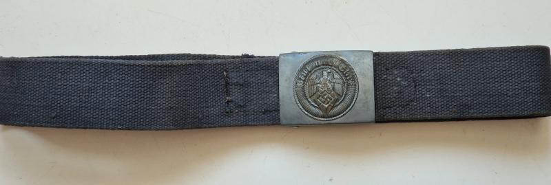 HJ Buckle on Blue Web Belt