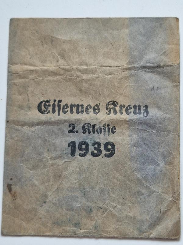 Iron Cross 2nd Class 1939 Issue Pack