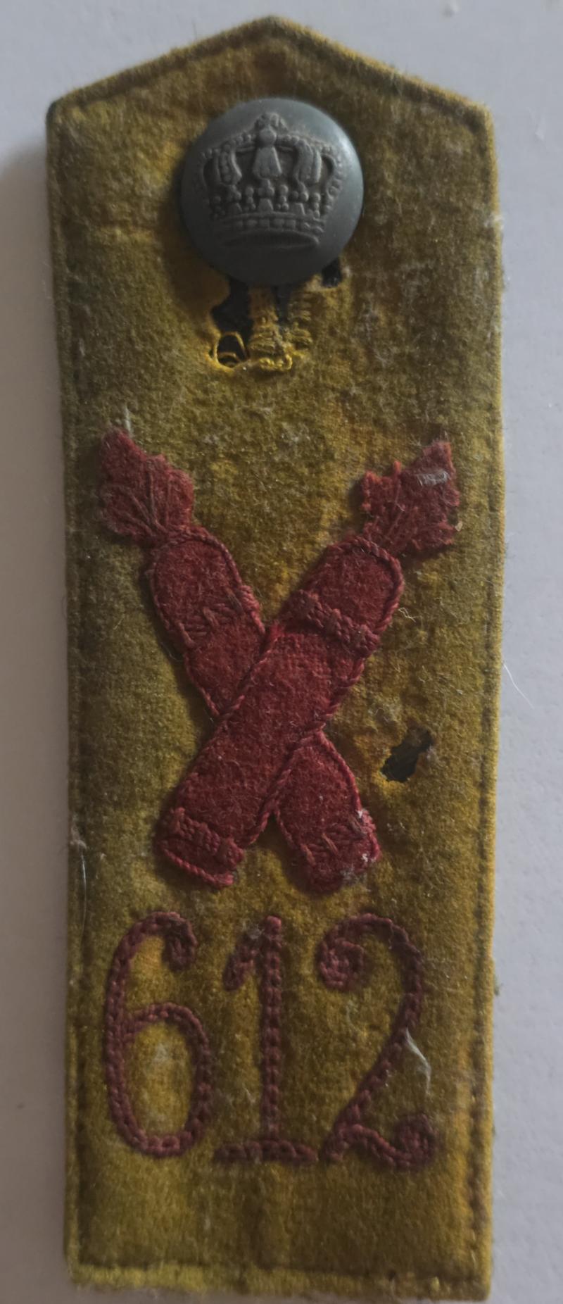German WW1 Artillery Shoulder Strap