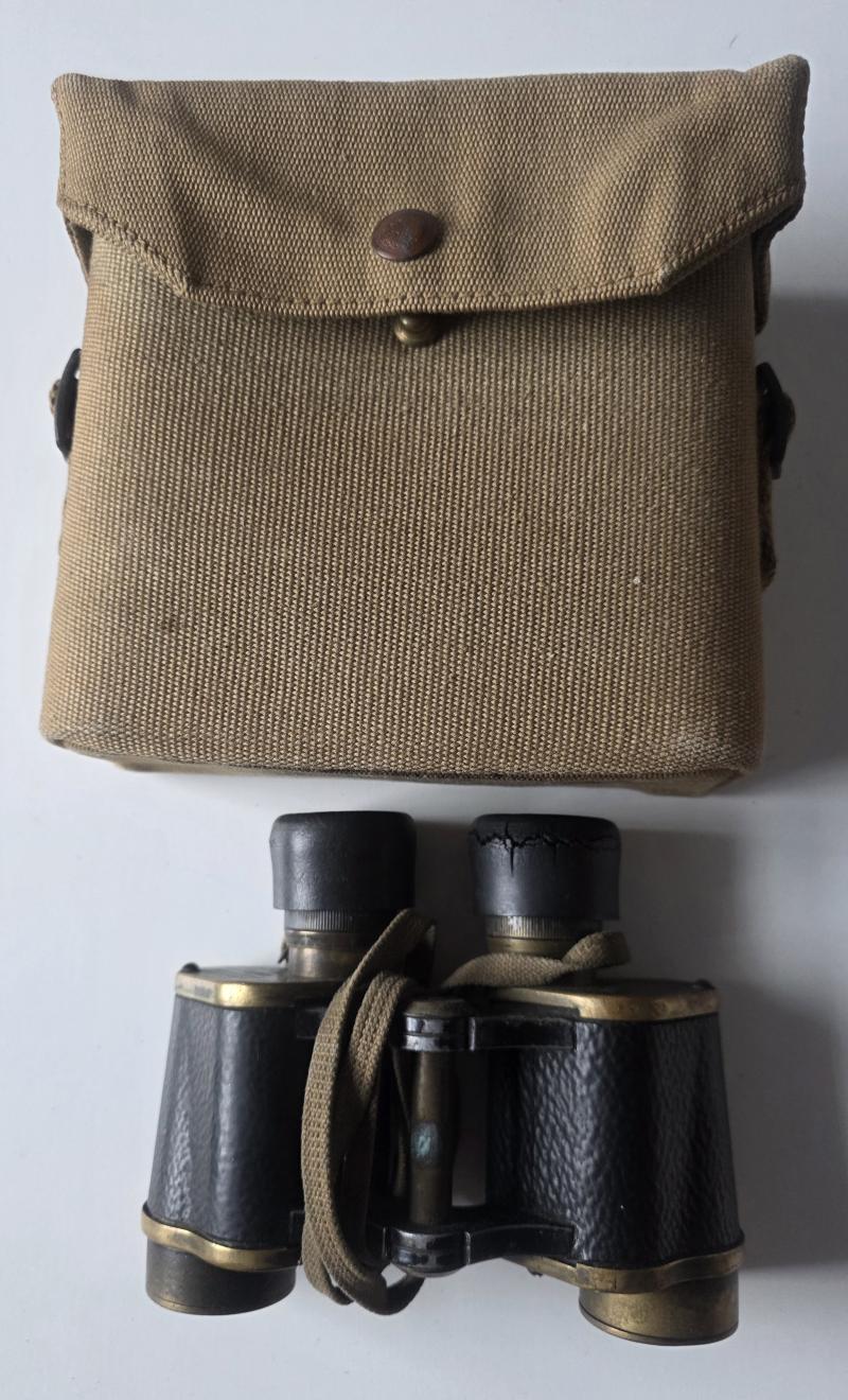 British WW2 Binoculars with Case