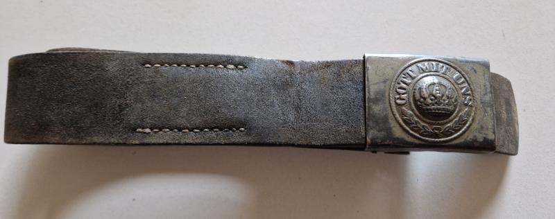 Prussian Army Buckle and Unit Marked Belt