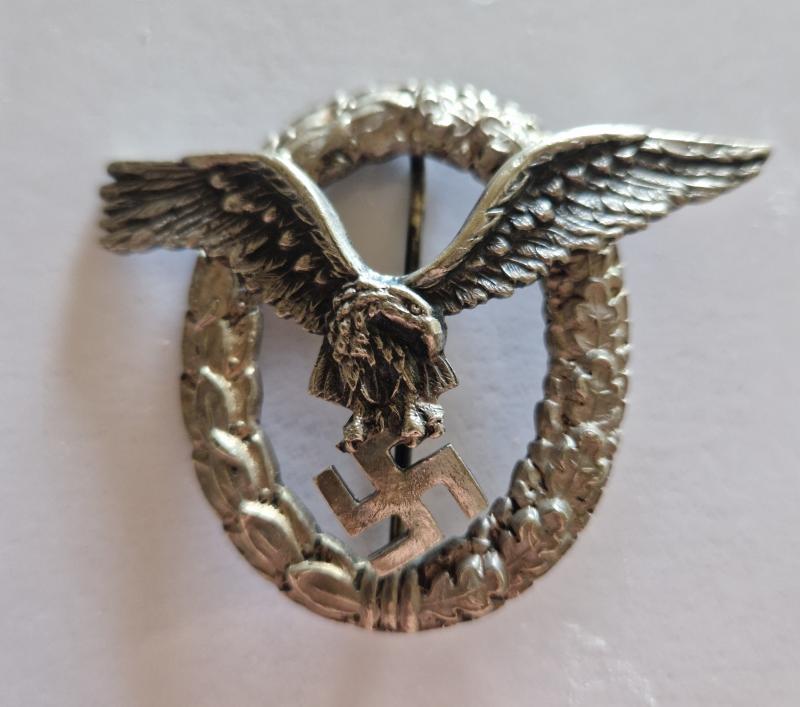 Luftwaffe Pilots Badge Early Junker Repaired