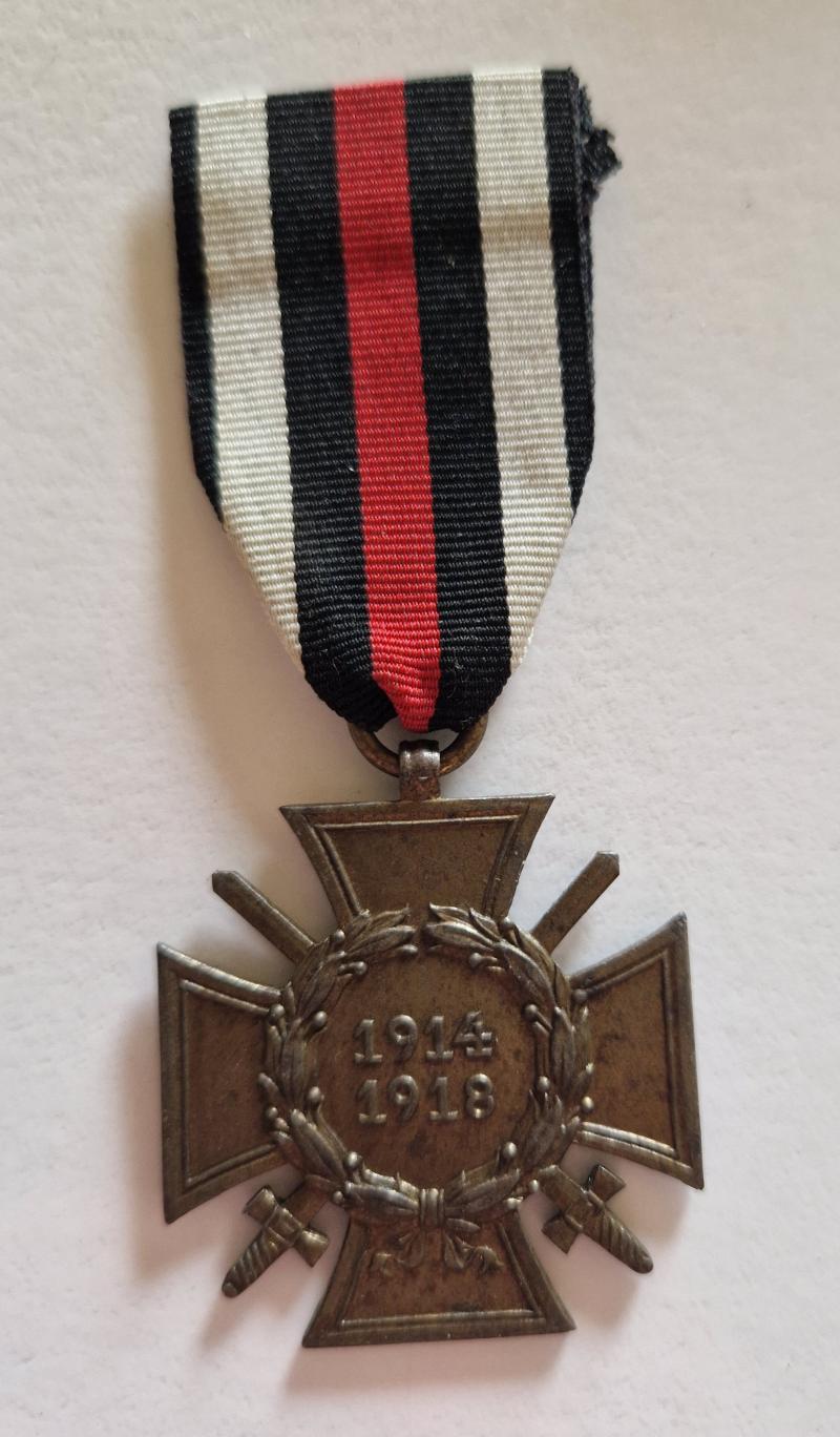 1914-18 Front Fighters Cross with Swords