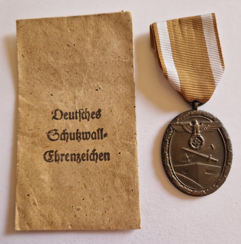 West Wall Medal with Issue Pack.