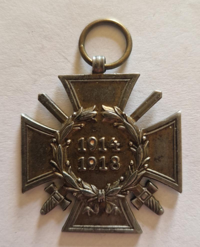 1914-18 Front Fighters Cross with Swords