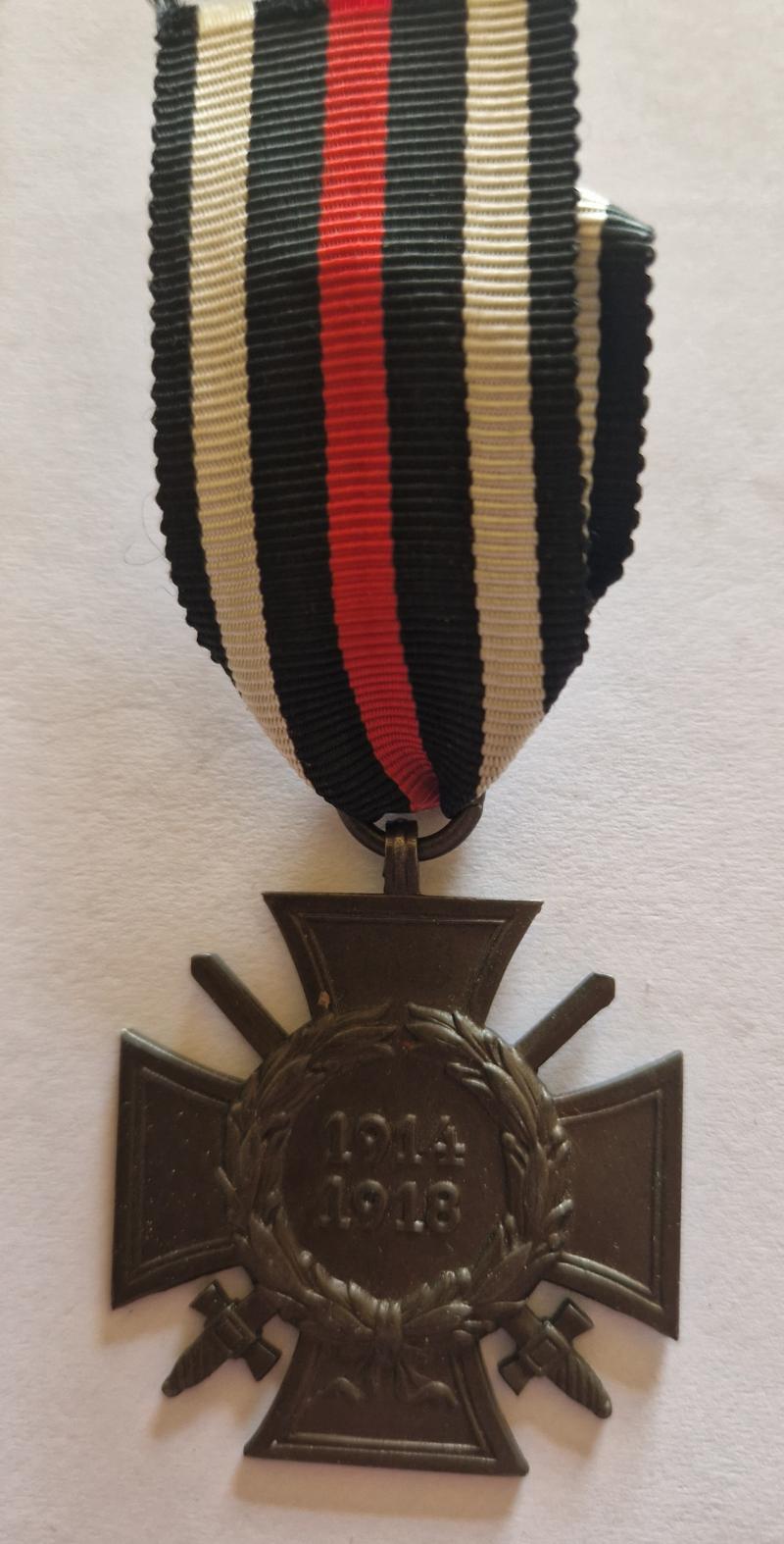 1914-18 Front Fighters Cross with Swords