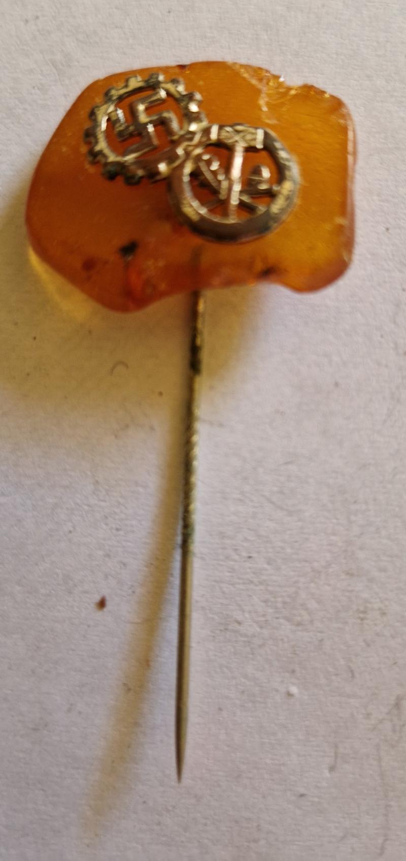 Amber Type Stick Pin