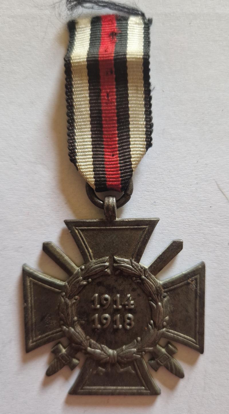 1914-18 Front Fighters Cross with Swords