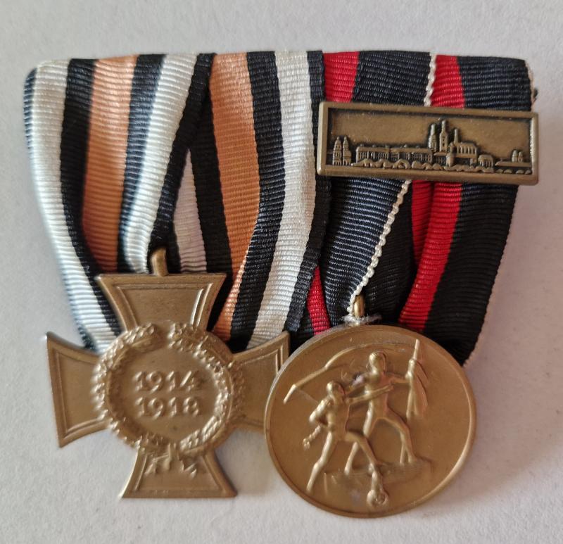 1914-18 Front Fighters Cross w/o Swords and 1st October Medal