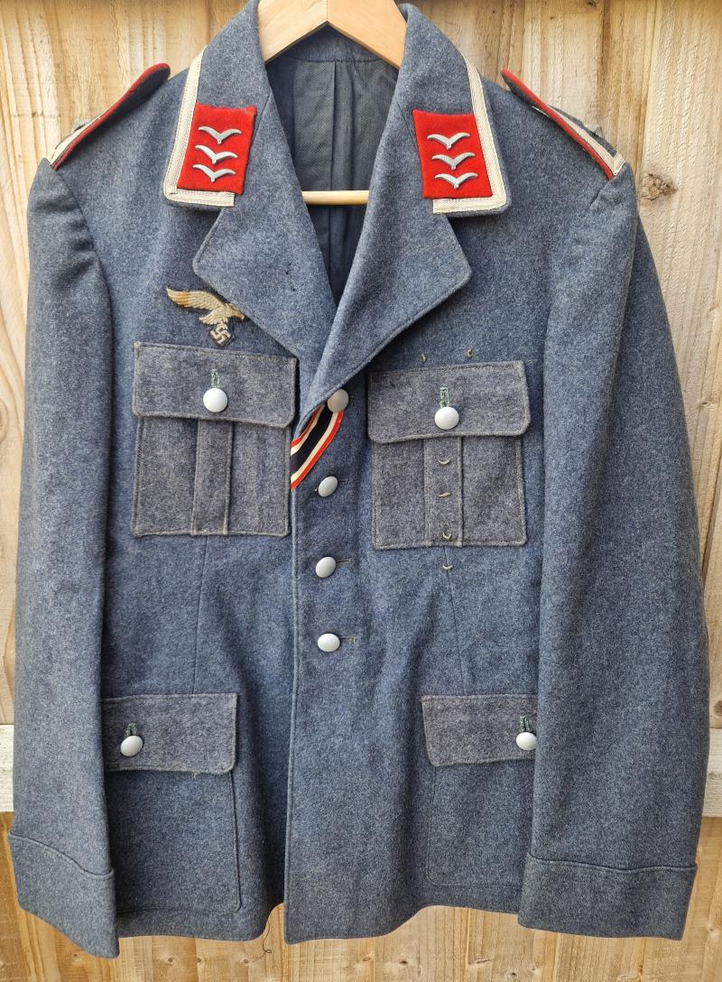 Luftwaffe Flak Badge Nco 4 Pocket Tunic.