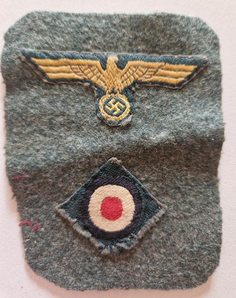Coastal Artillery Bevo Cap Eagle and Roundal