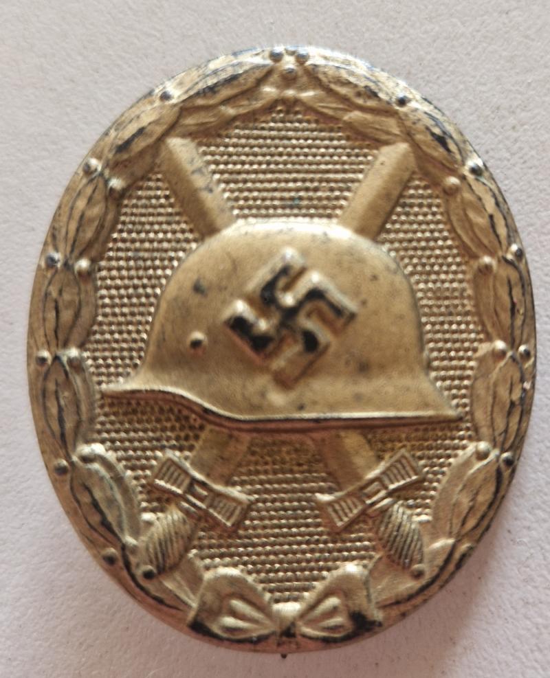 Gold Wound Badge 81 Marked
