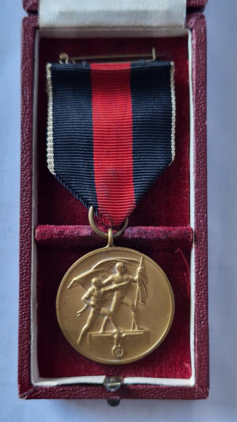 1st October Medal 1938 Boxed